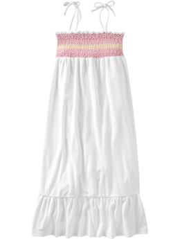 GapKids: Smocked terry patio dress - white