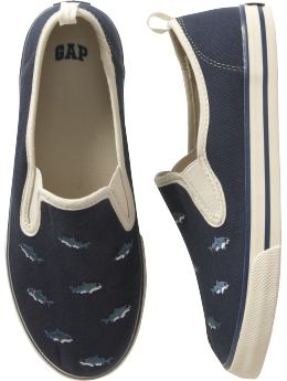 GapKids: Shark slip-on sneakers - vintage navy