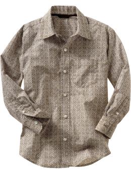 GapKids: Tile printed shirt - brown print