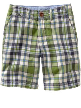 GapKids: Madras plaid shorts - pixie green