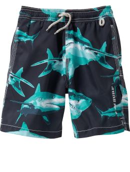 GapKids: Shark graphic swim trunks - blue galaxy