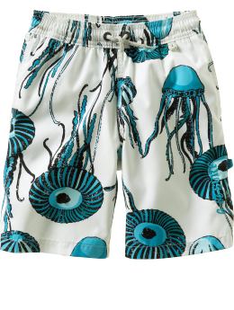 GapKids: Jellyfish swim trunks - white