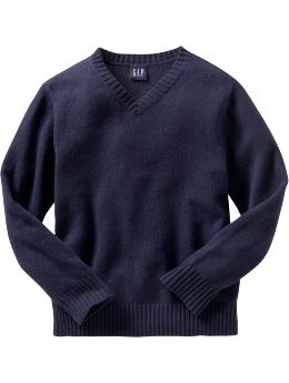 GapKids: Uniform V-neck sweater - blue galaxy