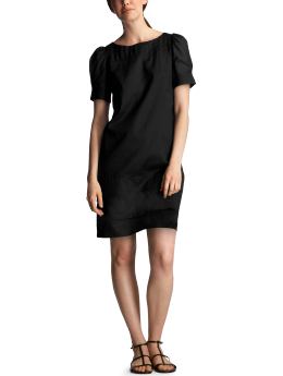 Women: Organdy shift - black