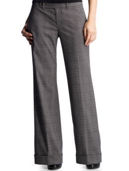 Women: The perfect plaid trouser - gray plaid
