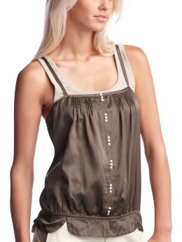 Women: Pintucked silk cami - plymouth rock