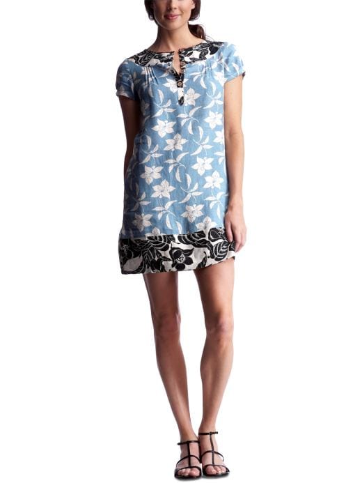 Women's Clothing: Women's Clothing: Contrast-print linen shift: Dresses New Arrivals | Gap from gap.com