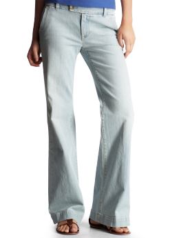 Women: Tab-waist trouser jeans - extra light