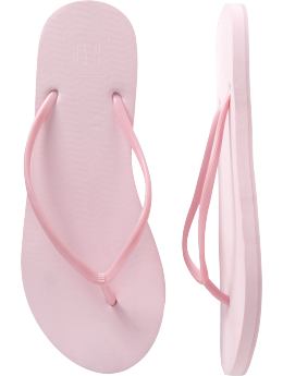 Women: Casual flip flops - icy pink
