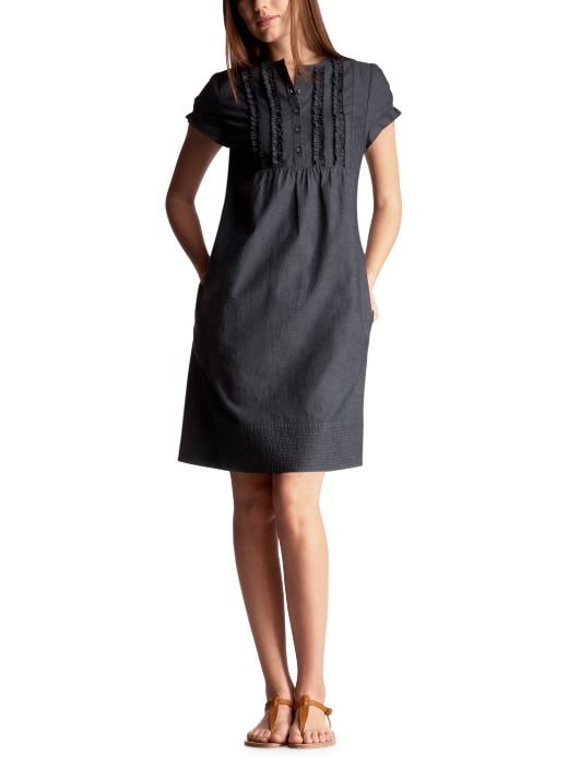 59.50 USD,  Women: Womens: Chambray ruffle dress: Dresses: Dresses | Gap - fashion - design - denim Stylehive BM 290997 from gap.com