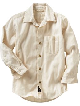 GapKids: Tonal patterned shirt - beach pebble