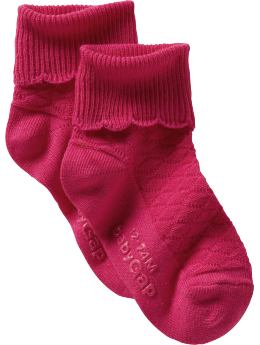 BabyGap: Scalloped pointelle socks - jellybean pink