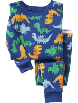 BabyGap: Dinosaur long sleep set - skydiver blue
