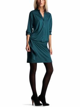 Women: Jersey shirt dress - vivid teal