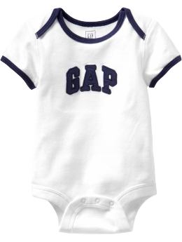 BabyGap: Applique logo bodysuit - raw indigo