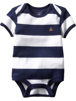 BabyGap: Rugby striped bodysuit - raw indigo