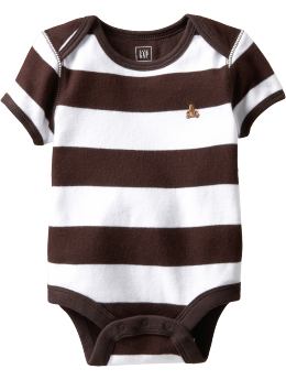 BabyGap: Rugby striped bodysuit - classic brown
