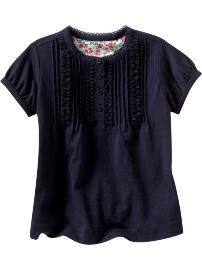 Picot ruffle T