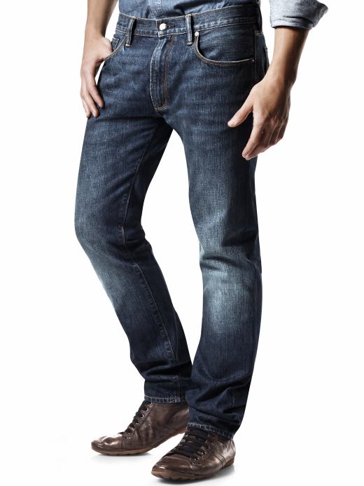 Gap Mens Dark Wash Low Rise Straight Fit Jeans