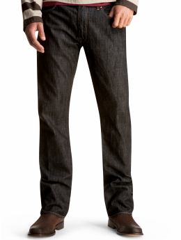 Men: The low rise straight fit jeans - dark resin
