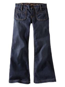 GapKids: Wide leg welt pocket jeans - denim