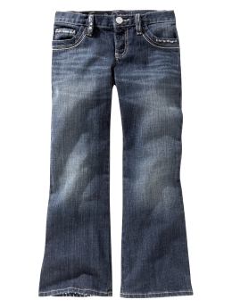 GapKids: Boot cut embroidered jeans - denim