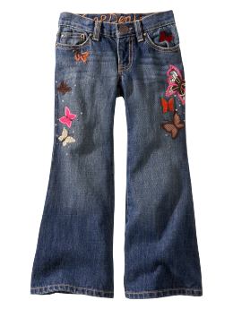 GapKids: Butterfly flared jeans - denim