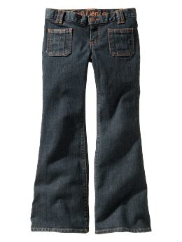 GapKids: Flare fit patch pocket jeans - denim