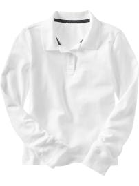 Long-sleeved uniform pique polo Long-sleeved uniform pique polo