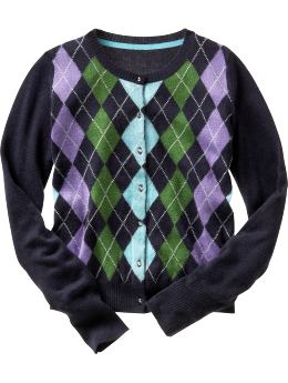 GapKids: Argyle cardigan - marine blue