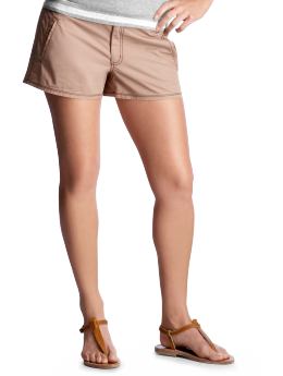 Women: Drawstring woven shorts - mochaccino