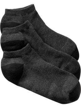 Men: Ankle Coolmax sport socks (3-pack) - charcoal