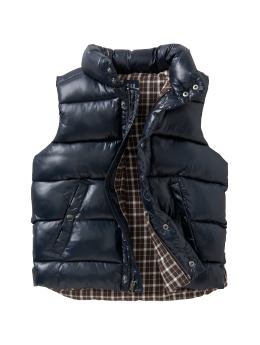 GapKids: Flannel-lined puffer vest - true navy