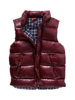 GapKids: Flannel-lined puffer vest - rosewood