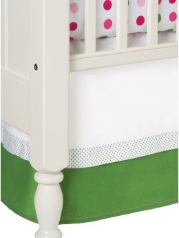 BabyGap: Organic crib bed skirt - green