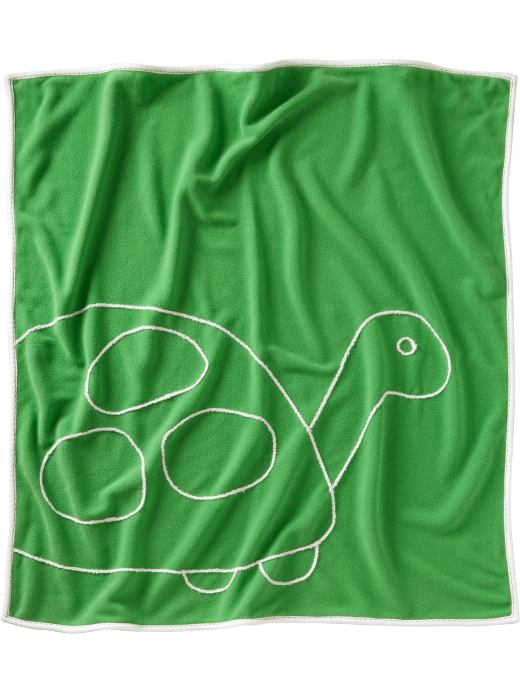 Embroidered icon fleece blanket