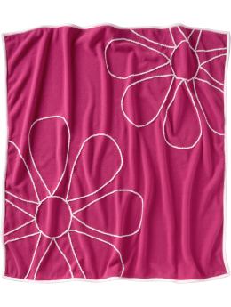 Embroidered icon fleece blanket