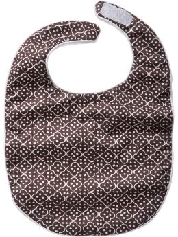 BabyGap: Organic printed bib - brown block print