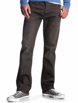 Men: The low rise straight fit jeans - brown