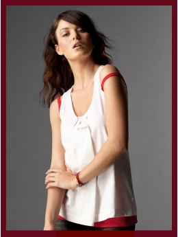 Women: Gap (PRODUCT) RED button tank - off white