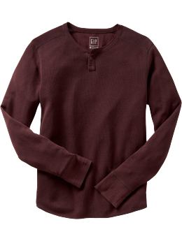 Men: Thermal henley - gypsy garnet