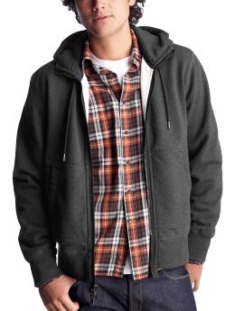 Men: The waffle-lined hoodie - heather gray
