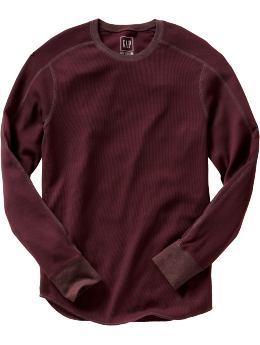 Men: Ringer thermal T - gypsy garnet