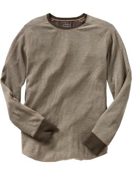 Men: Ringer thermal T - oatmeal heather