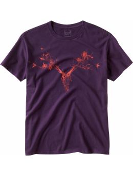 Men: Plant graphic T - political purple