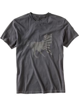 Men: Bull graphic T - charcoal