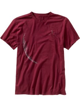 Men: Planet graphic T - light red rhine