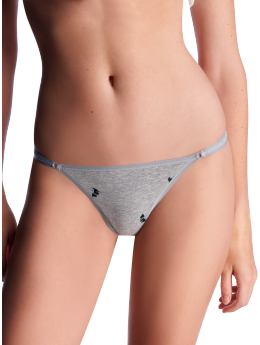 Women: Ultra low everyday thong - heather grey scottie dogs 8.50