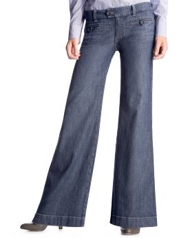 Women: Medium wash trouser jeans - dark