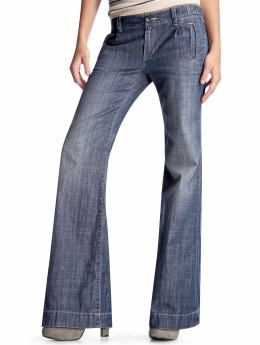 Women: Side-tab trouser jeans - vintage
